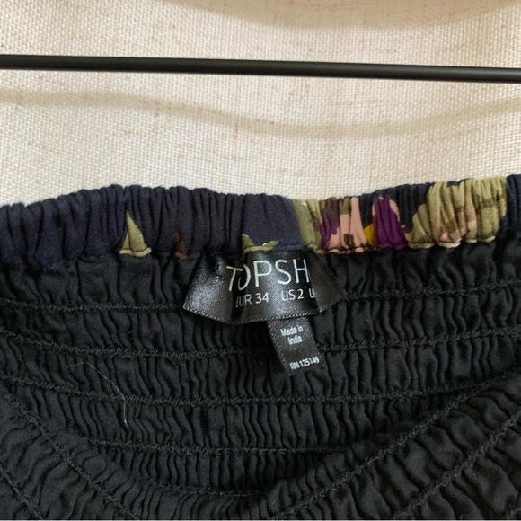 Top shop Multicolored Floral Printed Double Lined Cotton Mini Skirt 2 - Picture 7 of 7